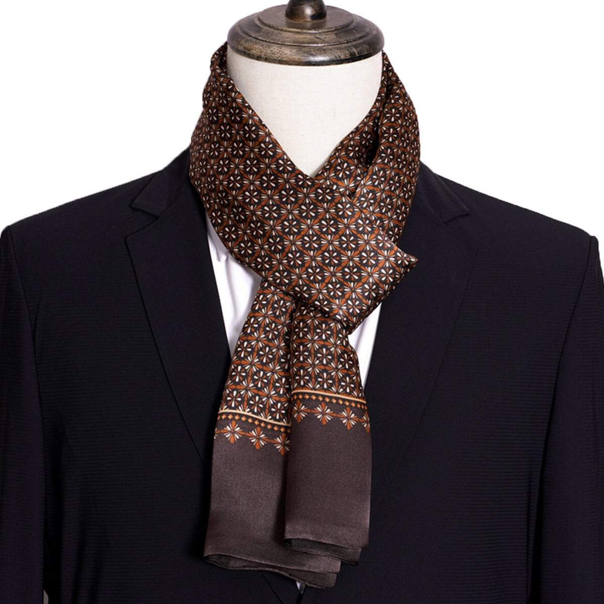 New Men's Stripe Silk Scarf Ho - đánh giá và giá Men Accessories For Neck