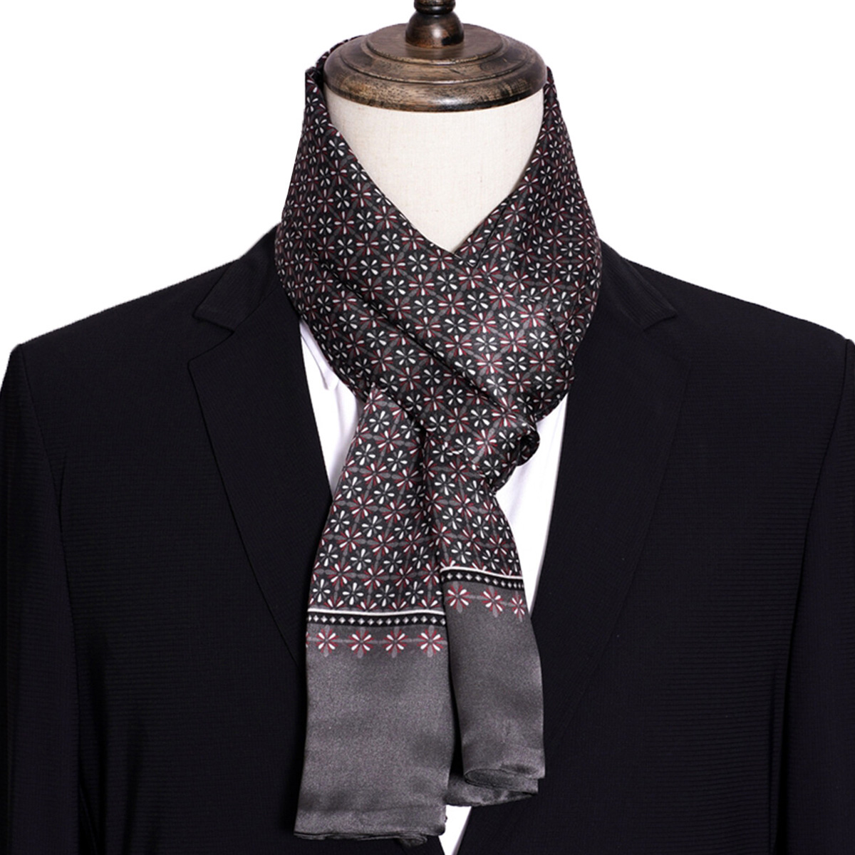 New Men's Stripe Silk Scarf Ho - đánh giá và giá Men Accessories For Neck