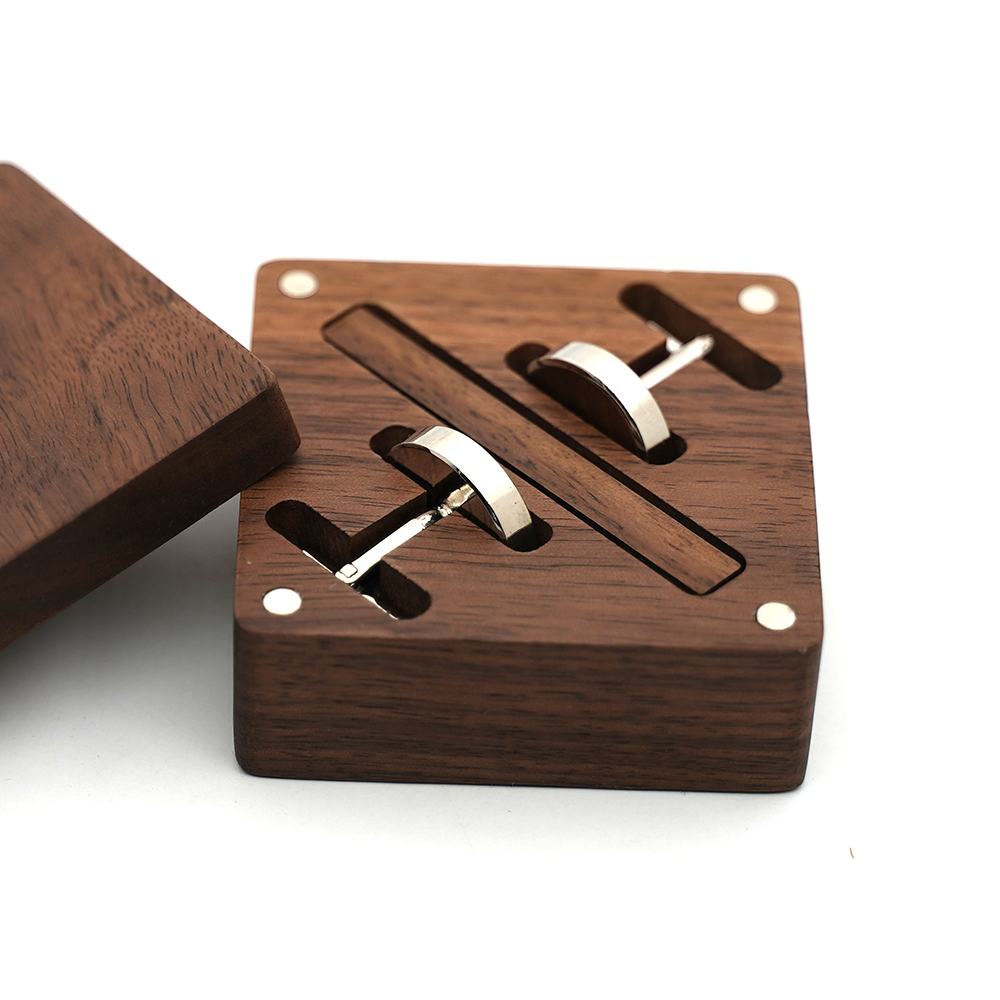 Custom Engraved Wooden Groom A - đánh giá và giá Cufflink Box Set
