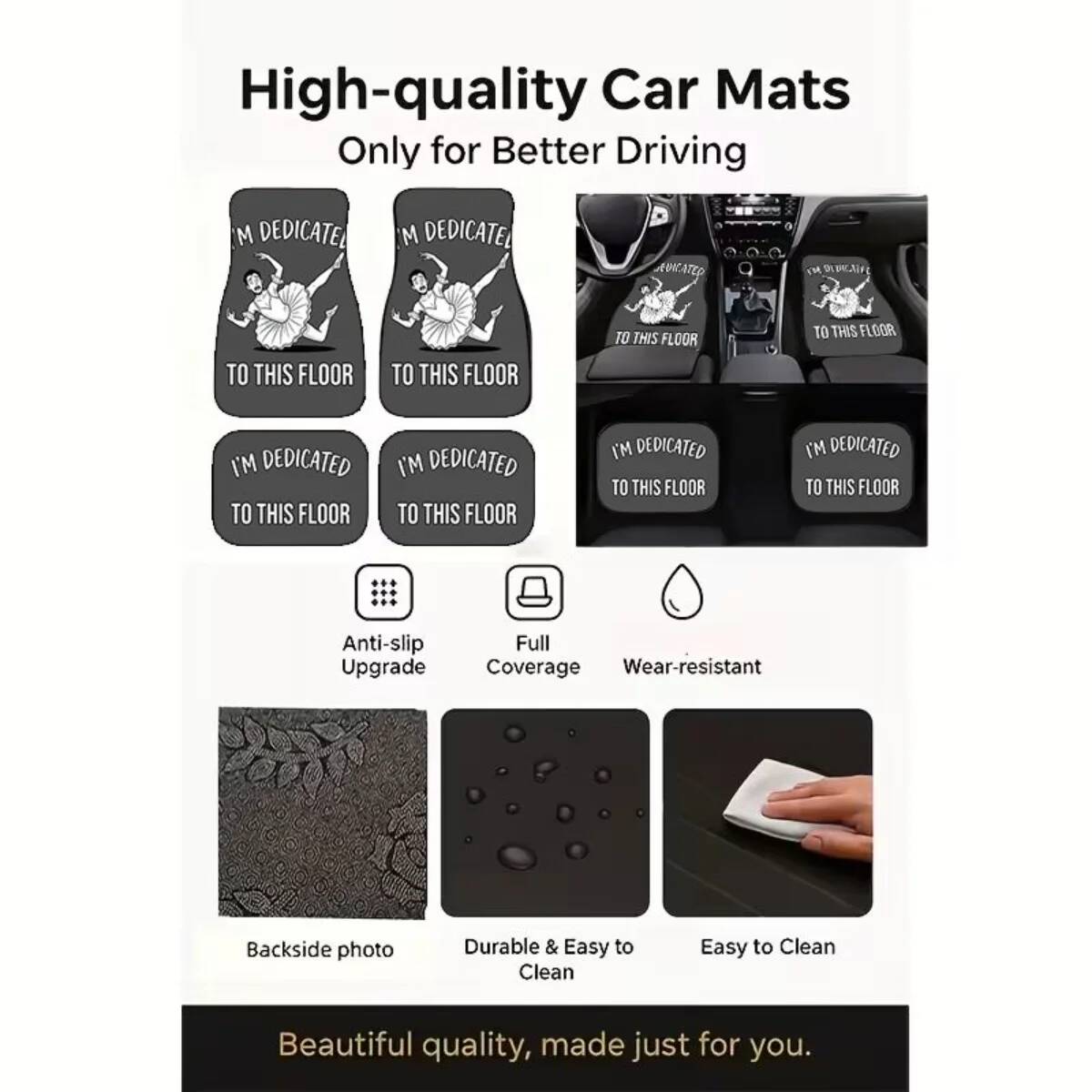 4Pcs Anti-Slip Car Floor Mats  - đánh giá và giá Men'S Accessories Vans