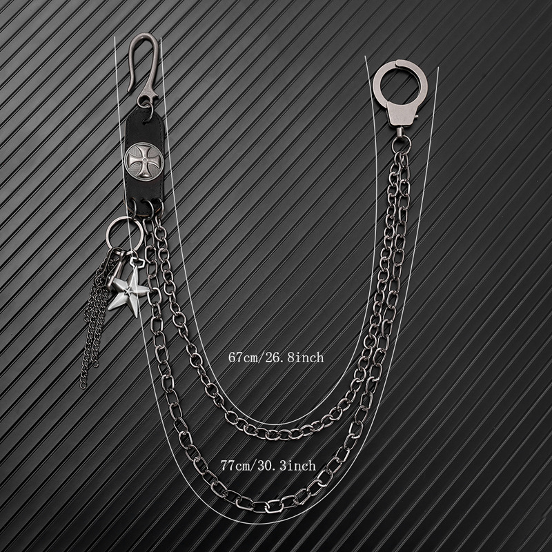 Punk Steet Cowhide Keychains C - đánh giá và giá Men Accessories Pk