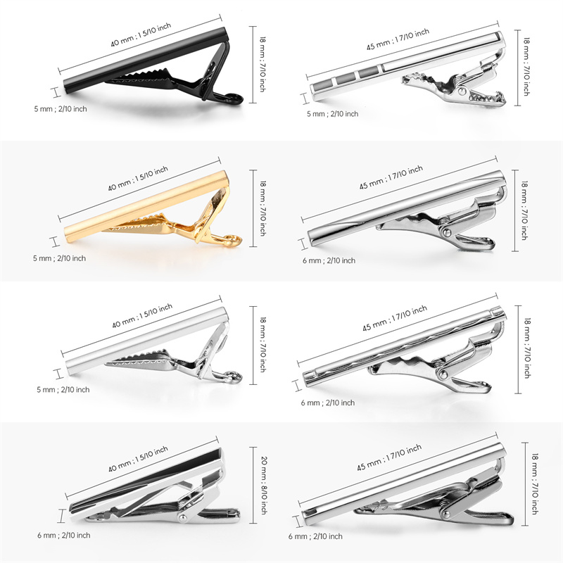 8 PCS Short Tie Clips Set With - đánh giá và giá Cufflink Box Set